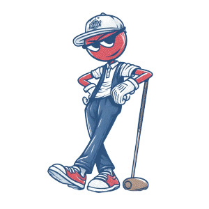 Rich Man Golfer Vinyl Car Decal Sticker – Waterproof & UV-Resistant 3.4133333333333336"