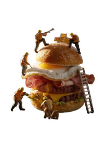 Tiny Burger Builders Vinyl Car Decal Sticker – Waterproof & UV-Resistant 4.4