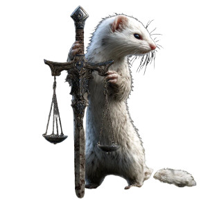 Ferrets Of Justice Vinyl Car Decal Sticker – Waterproof & UV-Resistant 6.826666666666667"