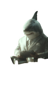 Business Shark V2 Vinyl Car Decal Sticker – Waterproof & UV-Resistant 9.706666666666667"