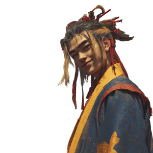 Androgynous Asian Man Vinyl Car Decal Sticker – Waterproof & UV-Resistant 3.4133333333333336"