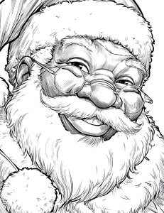 Black Santa Coloring Vinyl Car Decal Sticker – Waterproof & UV-Resistant 4.16"