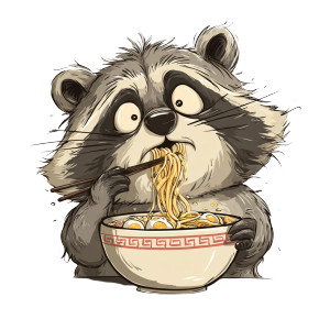 Raccoon Eating Ramen Vinyl Car Decal Sticker – Waterproof & UV-Resistant 3.4133333333333336" Raccoon Eating Ramen Vinyl Car Decal Sticker – Waterproof & UV-Resistant 3.4133333333333336"