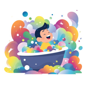 Happy Bath Time Vinyl Car Decal Sticker – Waterproof & UV-Resistant 3.4133333333333336"