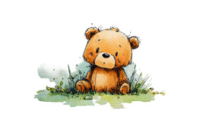 Cute Bear Cartoon V2 Vinyl Car Decal Sticker – Waterproof & UV-Resistant 2.72"