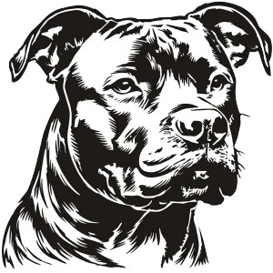 Pit Bull Stencil Vinyl Car Decal Sticker – Waterproof & UV-Resistant 6.826666666666667"