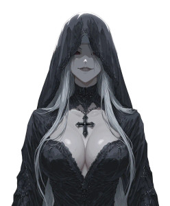 Gothic Nun V9 Vinyl Car Decal Sticker – Waterproof & UV-Resistant 8.0"
