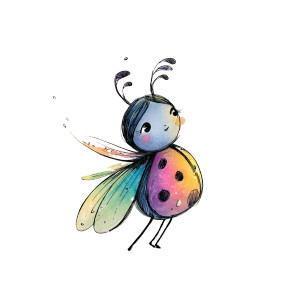 Rainbow Ladybug Vinyl Car Decal Sticker – Waterproof & UV-Resistant 3.4133333333333336"