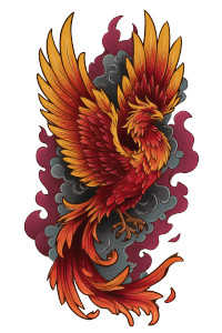 Phoenix Tattoo Design V9 Vinyl Car Decal Sticker – Waterproof & UV-Resistant 4.4