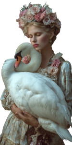 Swan Fantasy Vinyl Car Decal Sticker – Waterproof & UV-Resistant 5.12"