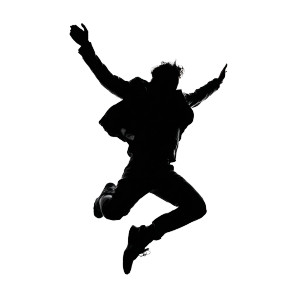 Jumping Silhouette Vinyl Car Decal Sticker – Waterproof & UV-Resistant 3.4133333333333336"