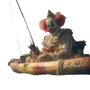 Fishing Clown Vinyl Car Decal Sticker – Waterproof & UV-Resistant 3.4133333333333336" Fishing Clown Vinyl Car Decal Sticker – Waterproof & UV-Resistant 3.4133333333333336"