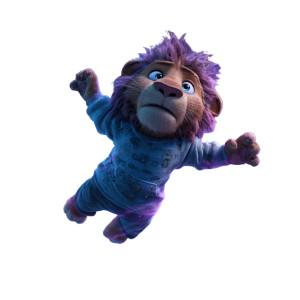 Cosmic Cartoon Lion Vinyl Car Decal Sticker – Waterproof & UV-Resistant 3.4133333333333336"