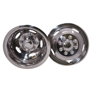 High-Quality 17 Inch Wheel Simulators | Fits Dodge Ram 3500 | Polished Stainless Steel | Set Of 4