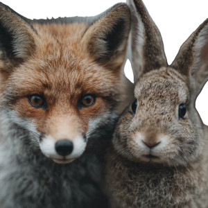 Fox And Rabbit V2 Vinyl Car Decal Sticker – Waterproof & UV-Resistant 6.826666666666667" Fox And Rabbit V2 Vinyl Car Decal Sticker – Waterproof & UV-Resistant 6.826666666666667"