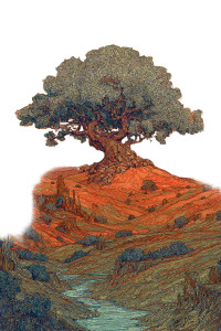 Mighty Tree V2 Vinyl Car Decal Sticker – Waterproof & UV-Resistant 4.4