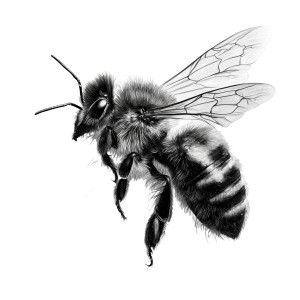 Realistic Bee Tattoo Vinyl Car Decal Sticker – Waterproof & UV-Resistant 3.4133333333333336"