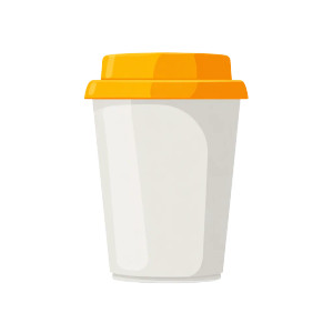 White Coffee Cup V6 Vinyl Car Decal Sticker – Waterproof & UV-Resistant 3.4133333333333336"