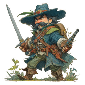 Hobbit Gunslinger Vinyl Car Decal Sticker – Waterproof & UV-Resistant 6.826666666666667"