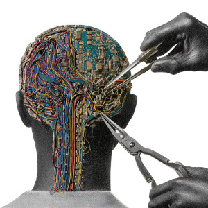 Cybernetic Brain Surgery Vinyl Car Decal Sticker – Waterproof & UV-Resistant 3.4133333333333336"