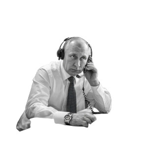 Putin In Call Center Vinyl Car Decal Sticker – Waterproof & UV-Resistant 3.4133333333333336"