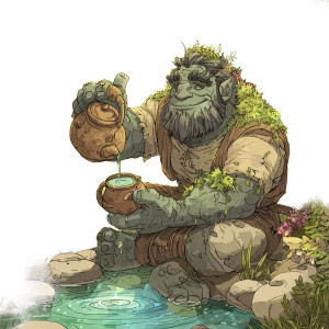 Mossy Forest Troll Vinyl Car Decal Sticker – Waterproof & UV-Resistant 3.4133333333333336"