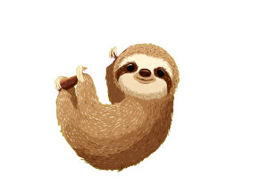 Cartoon Sloth V6 Vinyl Car Decal Sticker – Waterproof & UV-Resistant 3.0933333333333333"