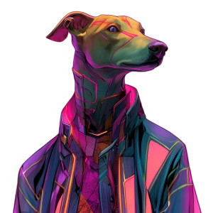 Futurist Anime Whippet Vinyl Car Decal Sticker – Waterproof & UV-Resistant 6.826666666666667"