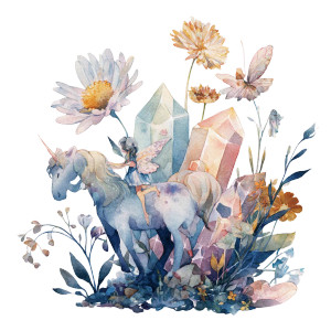 Fairy And Unicorn V2 Vinyl Car Decal Sticker – Waterproof & UV-Resistant 3.4133333333333336"