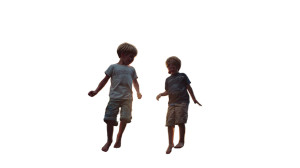 Happy Jumping Kids V2 Vinyl Car Decal Sticker – Waterproof & UV-Resistant 5.4