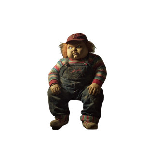 Obese Chucky Vinyl Car Decal Sticker – Waterproof & UV-Resistant 3.4133333333333336"