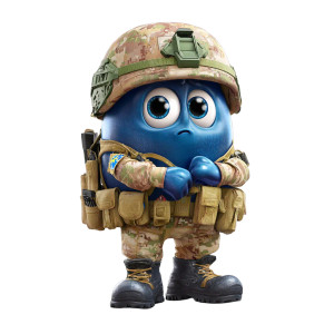 Blueberry Mascot Soldier Vinyl Car Decal Sticker – Waterproof & UV-Resistant 3.4133333333333336" Blueberry Mascot Soldier Vinyl Car Decal Sticker – Waterproof & UV-Resistant 3.4133333333333336"