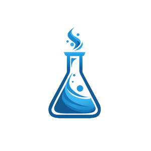 Blue Laboratory Flask Vinyl Car Decal Sticker – Waterproof & UV-Resistant 6.826666666666667"