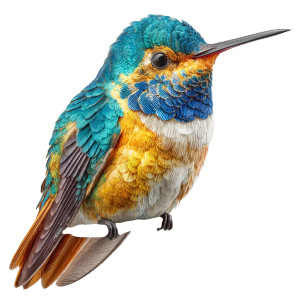 Hummingbird Close-Up V2 Vinyl Car Decal Sticker – Waterproof & UV-Resistant 3.4133333333333336"