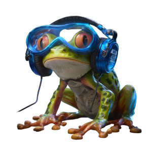 Frog With Goggles Vinyl Car Decal Sticker – Waterproof & UV-Resistant 6.826666666666667"