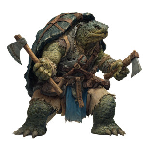 Tortle Barbarian V7 Vinyl Car Decal Sticker – Waterproof & UV-Resistant 3.4133333333333336"