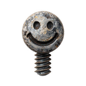 Smiling Screw Vinyl Car Decal Sticker – Waterproof & UV-Resistant 6.826666666666667"