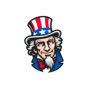 Uncle Sam Logo V5 Vinyl Car Decal Sticker – Waterproof & UV-Resistant 3.4133333333333336"