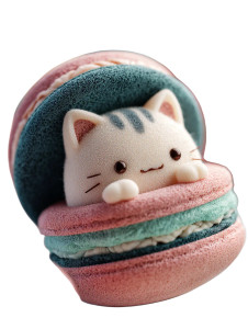 Cat In Macaron Vinyl Car Decal Sticker – Waterproof & UV-Resistant 4.1066666666666665" Cat In Macaron Vinyl Car Decal Sticker – Waterproof & UV-Resistant 4.1066666666666665"