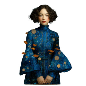 Dreamy Klimt Lady Vinyl Car Decal Sticker – Waterproof & UV-Resistant 6.826666666666667"