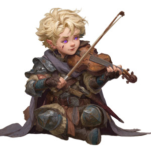 Halfling Bard Warlock Vinyl Car Decal Sticker – Waterproof & UV-Resistant 3.4133333333333336"