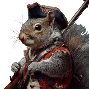 Revolutionary Squirrel Vinyl Car Decal Sticker – Waterproof & UV-Resistant 3.4133333333333336"