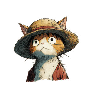 Cat Luffy Vinyl Car Decal Sticker – Waterproof & UV-Resistant 3.4133333333333336" Cat Luffy Vinyl Car Decal Sticker – Waterproof & UV-Resistant 3.4133333333333336"