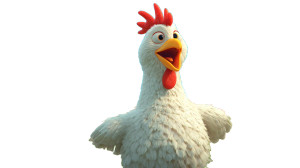 Singing Farm Chickens Vinyl Car Decal Sticker – Waterproof & UV-Resistant 2.72"