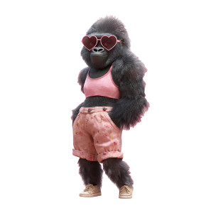 Stylish Gorilla V3 Vinyl Car Decal Sticker – Waterproof & UV-Resistant 3.4133333333333336" Stylish Gorilla V3 Vinyl Car Decal Sticker – Waterproof & UV-Resistant 3.4133333333333336"