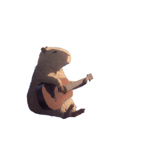 Kawaii Capybara Guitarist Vinyl Car Decal Sticker – Waterproof & UV-Resistant 3.4133333333333336" Kawaii Capybara Guitarist Vinyl Car Decal Sticker – Waterproof & UV-Resistant 3.4133333333333336"