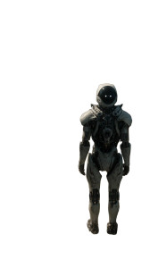 Robot At Door Vinyl Car Decal Sticker – Waterproof & UV-Resistant 4.8533333333333335"