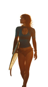 Surfer Girl Sunset V2 Vinyl Car Decal Sticker – Waterproof & UV-Resistant 4.8533333333333335"