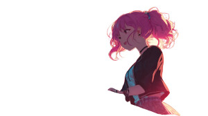 Anime Girl Playing V2 Vinyl Car Decal Sticker – Waterproof & UV-Resistant 2.72"