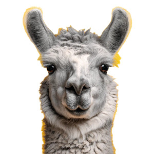 Grey Llama Vinyl Car Decal Sticker – Waterproof & UV-Resistant 3.4133333333333336"